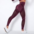 thumbnail image 4 of Women's Hollow Out High Waist Yoga Pants - Seamless Peach Lift Leggings, Stretchy Fitness Wear, XS-L Sizes, 4 of 5
