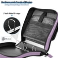 thumbnail image 5 of Haosy 3 Ring Zipper Binder with Shoulder Strap Waterproof Trapper Keeper 2 Inch D-Ring 500 Sheets Capacity, Mauve, 5 of 8