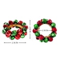 thumbnail image 4 of Getfitsoo Servilleteros Navideños, Juego de 4 Servilleteros de Acción de Gracias, Servilleteros con Campanas Verde y Roja para Decoración de Mesa Navideña, Bodas y Fiestas (Campanas de Navidad), 4 of 5