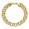 thumbnail image 3 of Primal Gold 14 Karat Yellow Gold Lite 9.5 Triple Link Charm Bracelet, 3 of 3