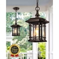 thumbnail image 5 of VIANIS Brown Outdoor Chandelier, Oil Rubbed Bronze Porch Lights, Waterproof Hanging Lights for House, Patio, Garden, Anti-Rust, 100% Aluminum, 5 of 10