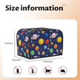 2 Slice Toaster Cover with Pockets Space colorful Water Proof