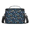 thumbnail image 3 of Dinosaur and Volcano Navy Blue Insulated Lunch Box for Women Men, Medium Leakproof Cooler Bag with Adjustable Strap, 10"x6.7"x8", 3 of 6