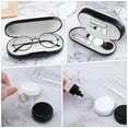 thumbnail image 3 of 2 in 1 Contact Lens Case, Double Sided Contact Lens Travel Kit Includes Remover Tool with Tweezers, Dual Use Design for Contact Lens Box and Glasses Case, Portable Storage Kit (Black）, 3 of 6
