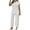 White, variant on Heisall Women's Casual Lapel Cardigan Sleeveless Top and Pants Two Piece Matching Sets All Season Leisure Outfits