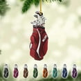 thumbnail image 2 of Personalized Golf Bag Christmas Ornaments Gift for Golf Lover Custom Golf Bag Ornament Ornament for Christmas Tree Hanging Gifts Golf Gifts for Men Dad Golf Cart Ornament (GCO14) - 3291 (Blue), 2 of 7