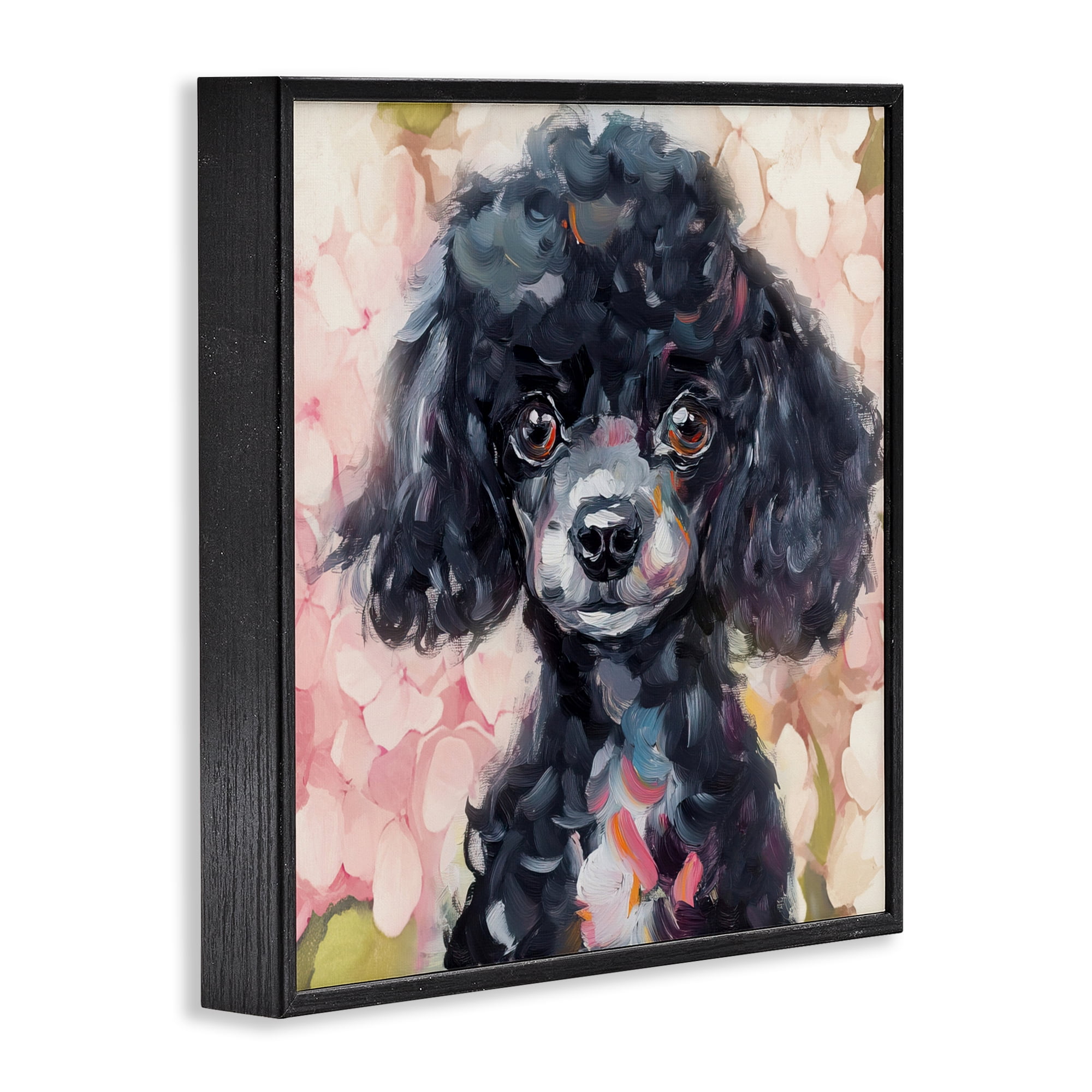 Stupell Industries Little Black Poodle Black Framed Giclee Art, design by Tina LeCour