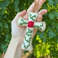 thumbnail image 3 of Cross with Rose Christmas Ornament, Embroidered Wool, Fair Trade Handmade in Peru, 3 of 4