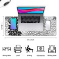 thumbnail image 5 of Long Mouse Pads for Desk,Black Floral and Petal Pattern Desk Mats on Top Of Desks, Desk Mouse Pad Extra Large with 3mm Non-Slip Base and Stitched Edge for Gaming,Office,Work,Home 31.5"x11.8", 5 of 6