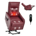 thumbnail image 2 of Resenkos Electric Lift Recliner with Massage, Heat and USB Port - Red, 2 of 16