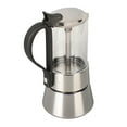 thumbnail image 1 of Moka Pot, Moka Pot Cristal Verre Top Acier Inoxydable Cuisinière Moka Pot Classique Cafetière Italienne pour 6 Tasses, 1 of 8