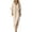 Beige, variant on Women's V-Neck Caftan Maxi Dress, Loose Fit Batwing Sleeve Long Dress with Side Slit, Women's Red, Sizes S-2XL