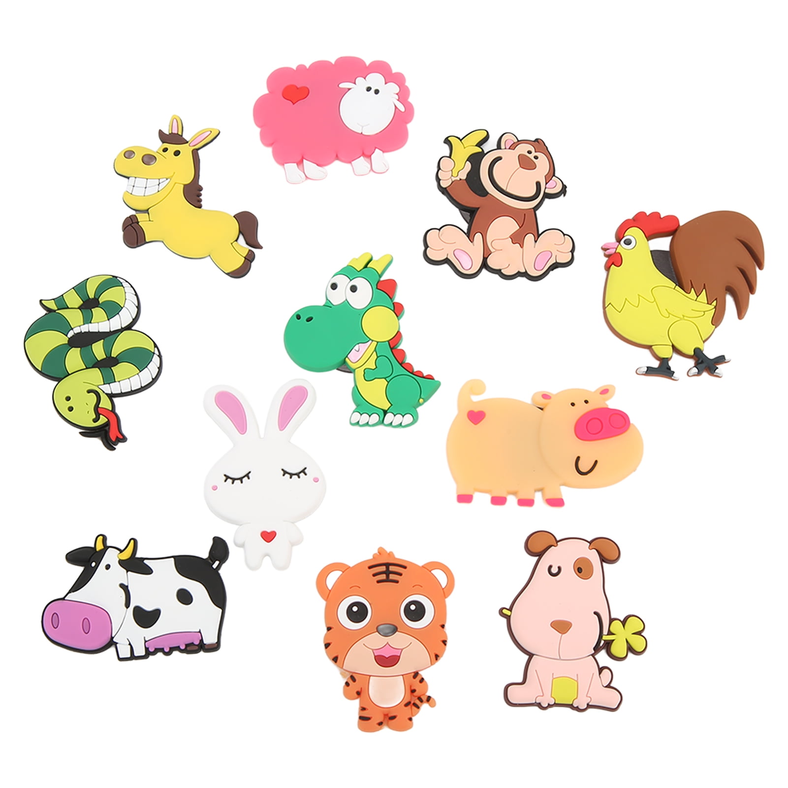 Zaqw 11PCS Fridge Animal Strong 3D Effect Animal Vivid Twelve Chinese