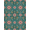 Teal Coral Gold, Pattern 9, variant on ODIKA 8'x10' Washable Area Rug Durable, Non-Slip Aesthetic Boho Jungle Motif With Palm Frond Accents Snake Tropical Refined for Living Room, Under Sectional, Family