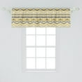 thumbnail image 2 of Ambesonne Yellow and Black Window Valance, Zig Zag Lines, 54" X 18", Yellow Black and White, 2 of 3