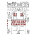 thumbnail image 3 of Moore, Regina 19x24 Black Modern Framed Museum Art Print Titled - Striped Awning IV, 3 of 5