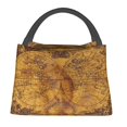thumbnail image 1 of Fotbe Vintage Map Bolsa Térmica Portátil con Estampado, Bolsa de Entrega de Alimentos Aislada, Bolsa Reutilizable de Gran Capacidad para Comidas y Supermercado, 1 of 6