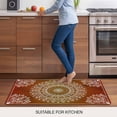 thumbnail image 5 of Orange Boho Door Mat&nbsp;Indoor Outdoor Entrance,Non Slip Small Rug for Kitchen Bathroom Entryway Rug,Country Vintage Ethnic Abstract Geometric Washable Doormat Floor Mat 18x30 Inch, 5 of 8