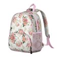 thumbnail image 4 of Tropical Flower and Leaves Students Backpack - Vintage Floral and Skull Design with Comfortable Dual Shoulder Support, Lightweight School Bag for Developing Students, 4 of 6
