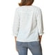 thumbnail image 3 of Blusa Boho para Mujeres INSPIRE CHIC con Estampado Floral, Cuello con Lazo, Manga 3/4, Tops Casual XS Blanco Azul, 3 of 6