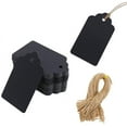 thumbnail image 1 of Etiqueta de cabeza de flor de papel kraft ondulado de 100 piezas, sin cuerda, color negro, 1 of 6