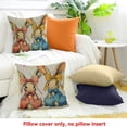 thumbnail image 4 of Pratyus Farmhouse Decor Rabbits Bows Polka Dot Linen Pillow Covers for Home Sofa Couch - Set of 1 18x18in, 4 of 5