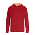 thumbnail image 5 of Sherpa Hoodies for Men Heavyweight Fleece Lined Thick Pullover Fall Winter Thermal Sweatshirt with Kangaroo Pocket, 5 of 7