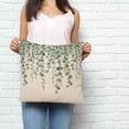 thumbnail image 2 of Green Eucalyptus Leaves Pillow Covers 20x20 Inch Decorative Throw Pillow Cover, Summer Botanical Weeping Rustic Sofa Pillowcases Accent Cushion Case Home Decor Bedroom Living Room, 2 of 6