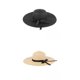 thumbnail image 1 of 2 uds Sombrero de playa de paja jinwen Sombrero de paja de ala ancha para mujer, 1 of 8