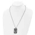 thumbnail image 3 of Stainless Steel Ball Beaded Necklace with Pendants Chain Chisel Antiqued and Polished Black IP-plated Grenade Wings Dog Tag on a 22 inch 25 mm, 3 of 5