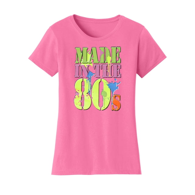 Camiseta de Mujeres hechas en los 80 Gravity Trends rosa caliente grande