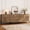 Walnut, variant on WAMPAT 94.5" Large Sideboard Buffet Cabinet with 5 Drawers & 4 Doors, 3-in-1 Fluted Storage Cabinet, Modern Buffet Table Coffee Bar Wine Bar Cabinet for Dining Room, Living Room