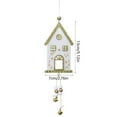thumbnail image 3 of chaungfeng Glitter Wooden House Shape Ornament, Long Hanging Christmas Decor, for Tree Display, Window Scene, Holiday Party, 2.76x5.12 Inches, 3 of 6