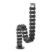 Clips de câble de colonne vertébrale de gestion de câble de luxe, organisateur de câble de système de gestion de câble de bureau pour cordons d'alimentation, câbles audio, câbles de charge (noir)