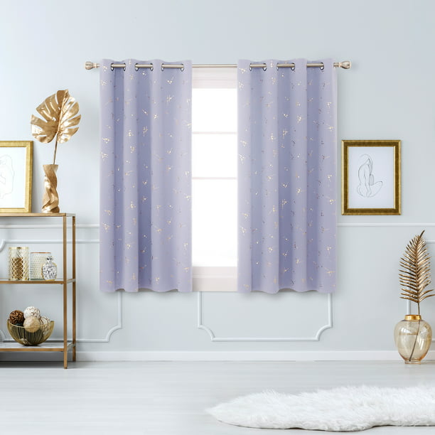 Deconovo Grommet Blackout Curtains, Purple Blackout Bedroom Curtains
