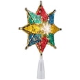 thumbnail image 4 of Northlight 8" Pre-Lit Red and Green Crystal 8-Point Star Christmas Tree Topper - Clear Lights, 4 of 6