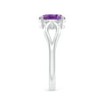 thumbnail image 3 of ANGARA Natural 1.15 Ct. Amethyst Solitaire Ring in Sterling Silver for Women (Ring Size: 3), 3 of 9