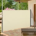 thumbnail image 2 of Outsunny 118" x 63" Retractable Side Awning Folding Privacy Screen Cream White, 2 of 10