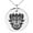 Silver, variant on Stainless Steel Aztec Warrior Mask Rune Engraved Small Medallion Circle Charm Pendant Necklace
