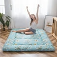 thumbnail image 3 of Japanese Floor Mattress Futon Mattress Floral Design Sleeping Mat Queen Size, 3 of 5