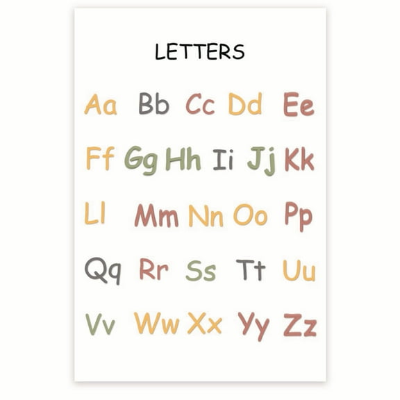 Bliss Monkey Co. Letters Of The Alphabet Classroom Poster - Uppercase and Lowercase - Early Learning Posters - 12 x 18 Inch Poster - Unframed - Premium 100lb Gloss - Made In USA - BMCP053