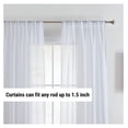 thumbnail image 3 of YOSITiuu Penelope Faux Linen Textured Semi Sheer Privacy Sun Light Filtering Transparent Window Pocket Hole Thick Curtains Drapery Panels for Bedroom & Living Room, 2 Panels (54 W x 63 L, White), 3 of 9