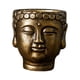 thumbnail image 2 of Maceta de cemento con forma de cabeza de Buda, soporte novedoso para brochas de maquillaje, adorno para plantas Bronce, 2 of 9