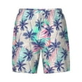 thumbnail image 4 of Lsque Mens Swim Trunks Palm Leaves Pattern - Bathing Suit Compression Liner - Beach Swim Shorts Swimwear - (S-3XL) - Stretch Quick Dry -Small, 4 of 9
