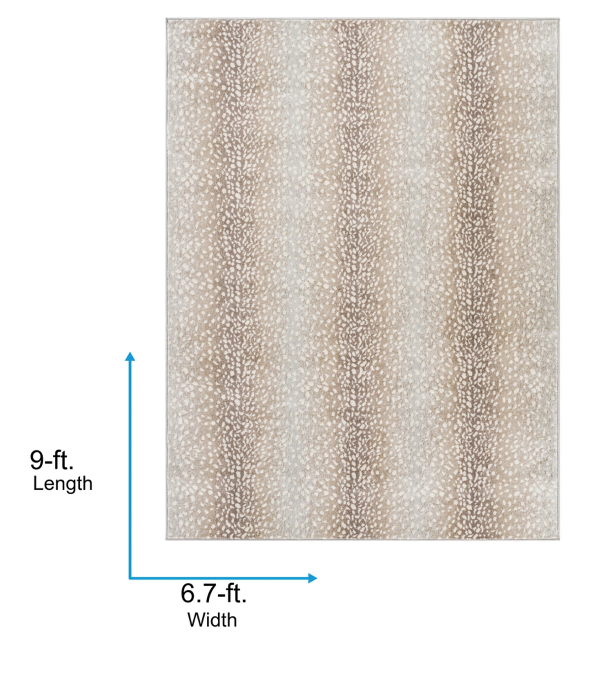 Livabliss Area Rugs for Living Room, 7x9 Roma Modern Beige Rug, Bedroom Dining Room Home Decor Stain Resistant Carpet (6'7" x 9')