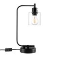 thumbnail image 1 of Bedside Nightstand Glass Lamps, Dimmable Industrial Table Lamps with 2 USB Ports & AC Outlet, 1 of 9