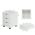 thumbnail image 4 of MAYEERTY 16*22"White 3-Drawer Vertical Wood File Cabinet with Casters for Home Office, Fully Assembled, 4 of 5