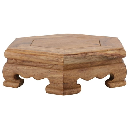 

1Pc Wooden Storage Base Decorative Flowerpot Base Artware Holder Pedestal
