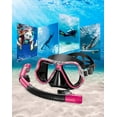 Greatever Dry Snorkel Set,Panoramic Wide View,AntiFog Scuba Diving