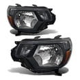 thumbnail image 1 of ADCARLIGHTS Headlights for 2012 2013 2014 2015 Toyota Tacoma Headlight Assembly compatible with 12 13 14 15 Toyota Tacoma Headlamp Black Housing Amebr Reflector Driver and Passenger Side, 1 of 9